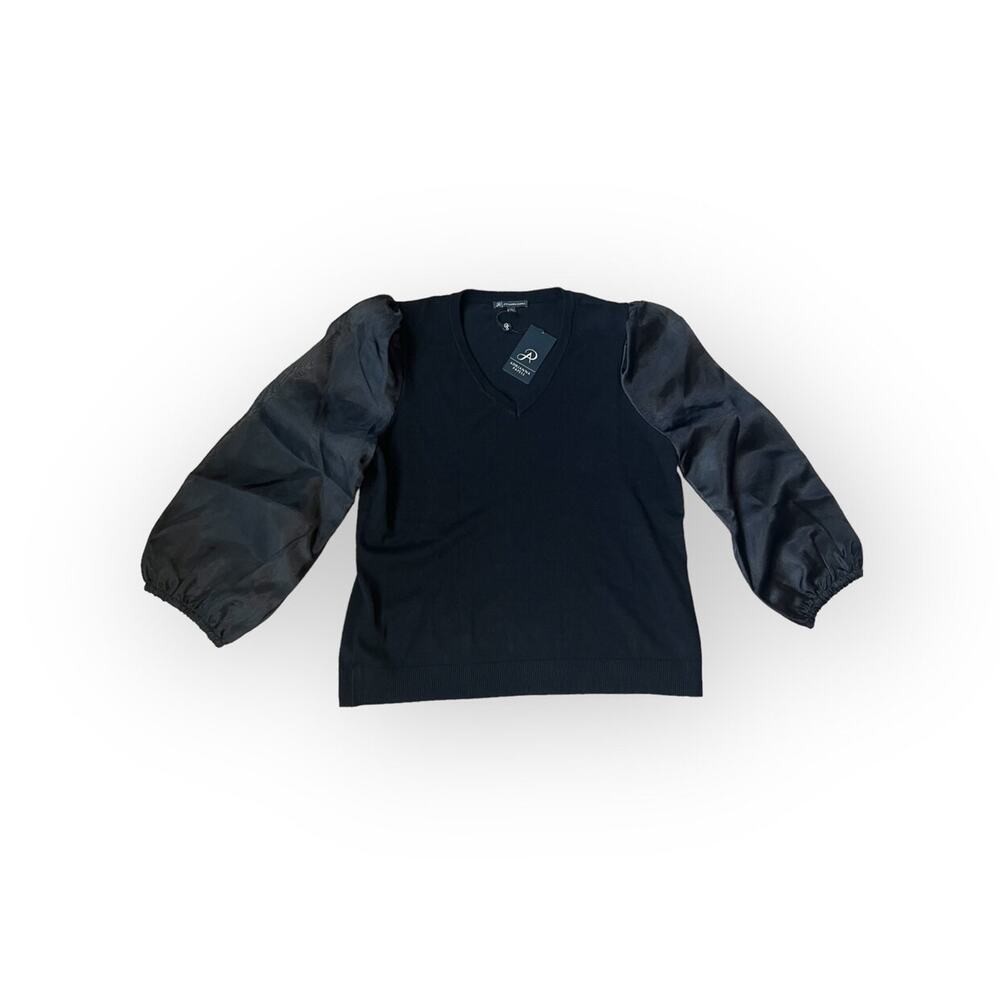 Adrianna Papell New Black 3/4 Sleeve Sweater